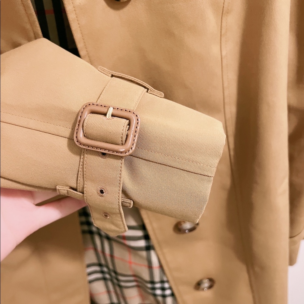 burberry coat. Sipson Cotton Gabardine Belted Swing Coat In Nutmeg - Picture 6 of 12